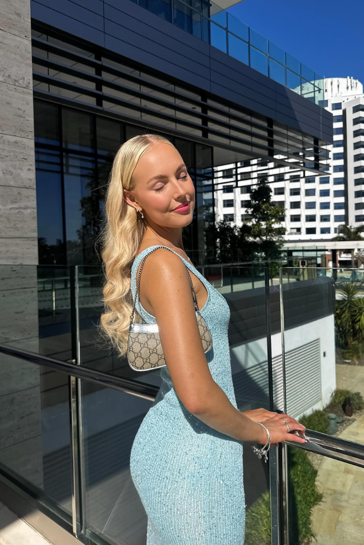 Levina Sequin Maxi- Blue - Angel Lane Clothing