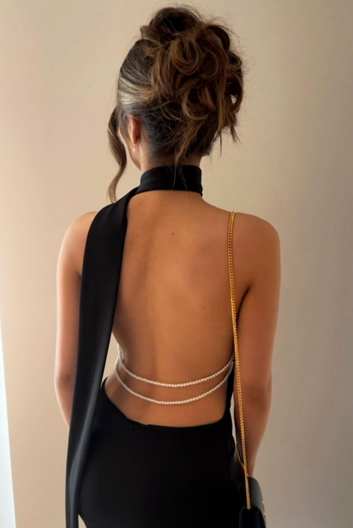 Leya Pearl Maxi- Black - Angel Lane Clothing