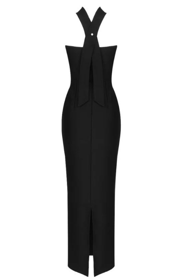 Leyla Bow Maxi- Black - Angel Lane Clothing