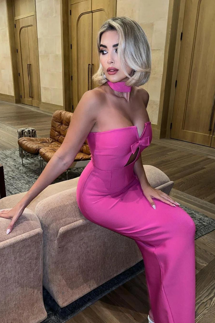 Leyla Bow Maxi- Fuchsia - Angel Lane Clothing