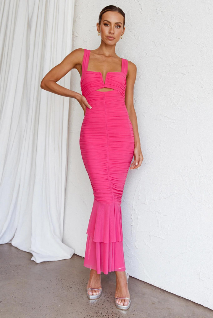Lucia Maxi- Fuschia - Angel Lane Clothing