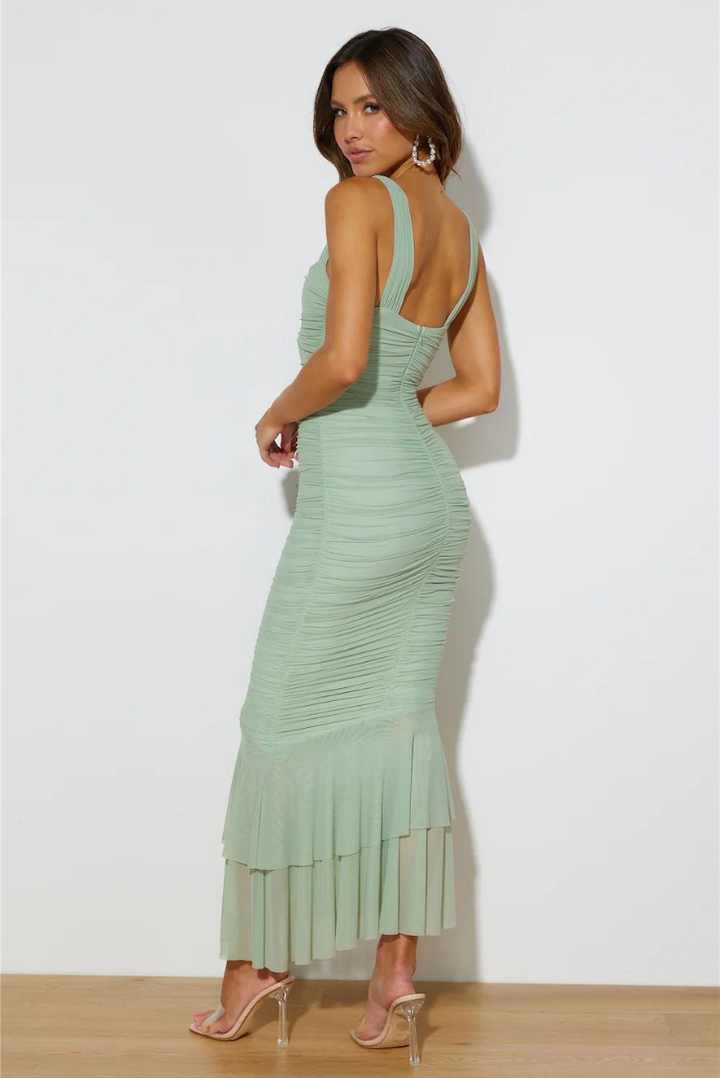 Lucia Maxi- Olive - Angel Lane Clothing