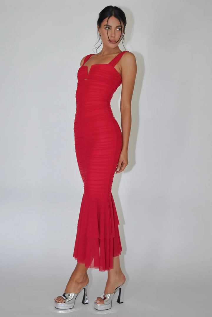 Lucia Maxi- Red - Angel Lane Clothing
