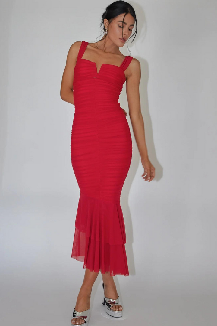 Lucia Maxi- Red - Angel Lane Clothing