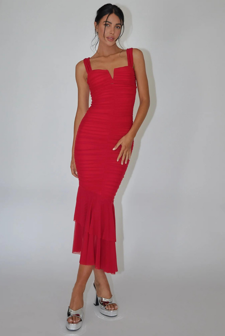 Lucia Maxi- Red - Angel Lane Clothing