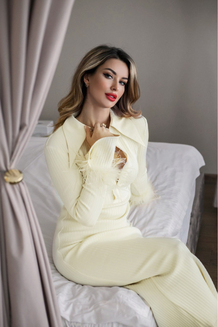 Marcella Feather Maxi - Angel Lane Clothing
