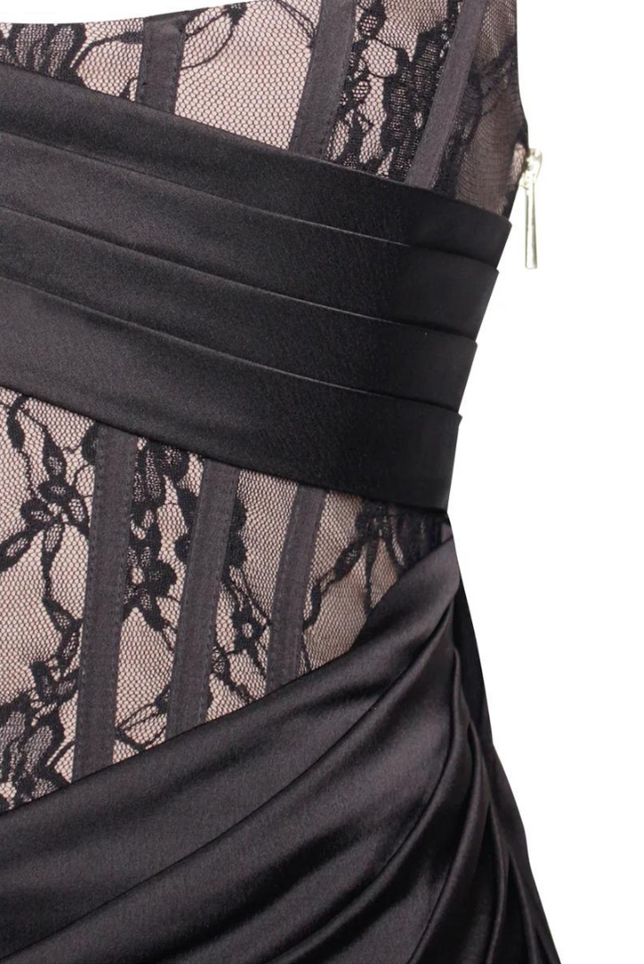 Maria Satin Maxi- Black - Angel Lane Clothing