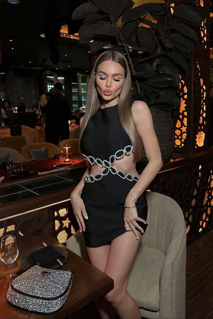 Milla Diamanté Mini- Black - Angel Lane Clothing