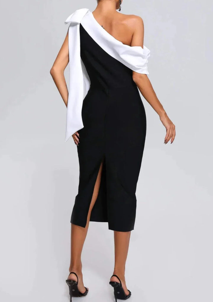 Blaire Bow Midi Dress - Angel Lane Clothing