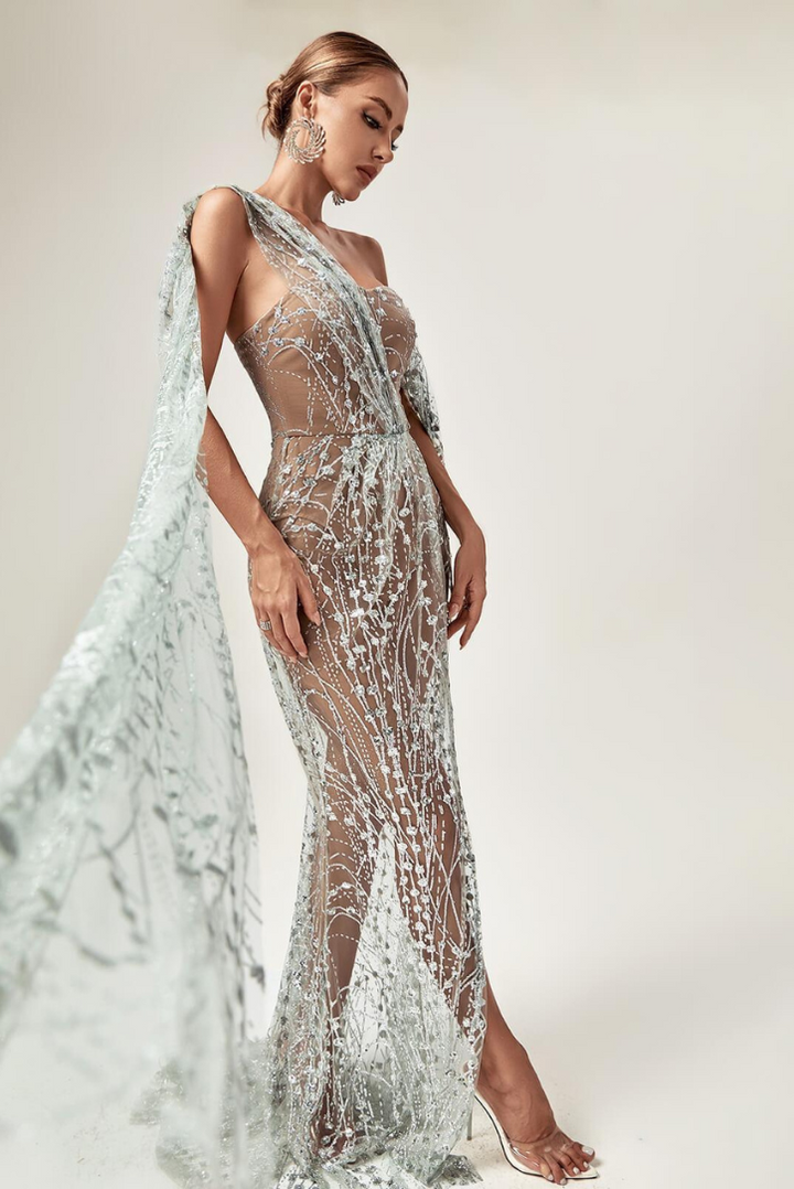 Sienna Sparkle Maxi- Silver - Angel Lane Clothing