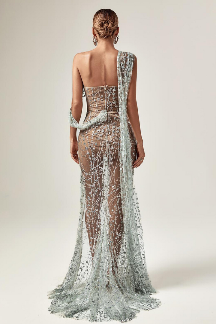 Sienna Sparkle Maxi- Silver - Angel Lane Clothing