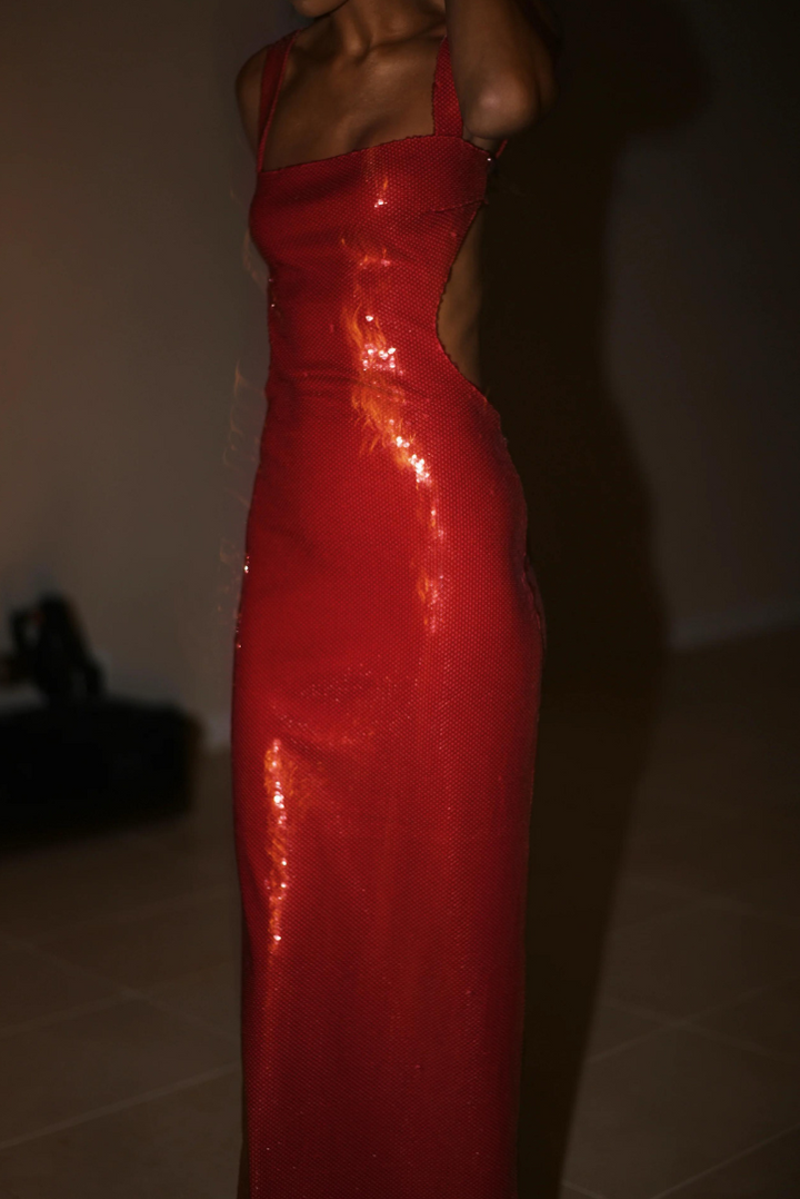 Tinkerbell Maxi- Red - Angel Lane Clothing
