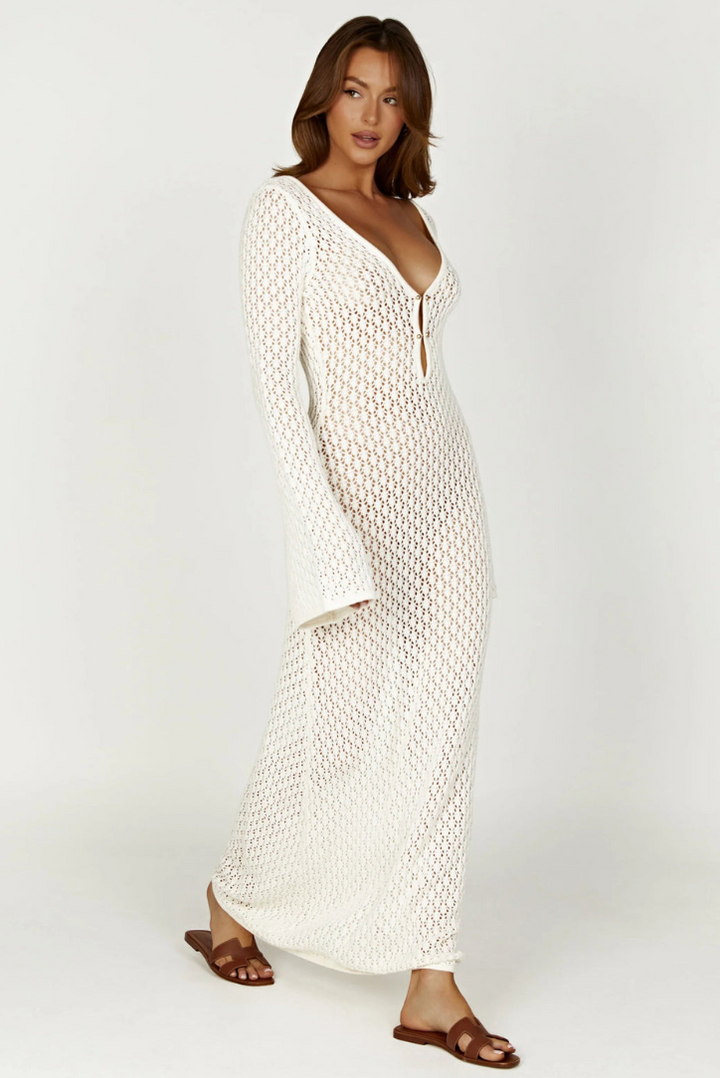 Viva Knit Maxi- Cream - Angel Lane Clothing