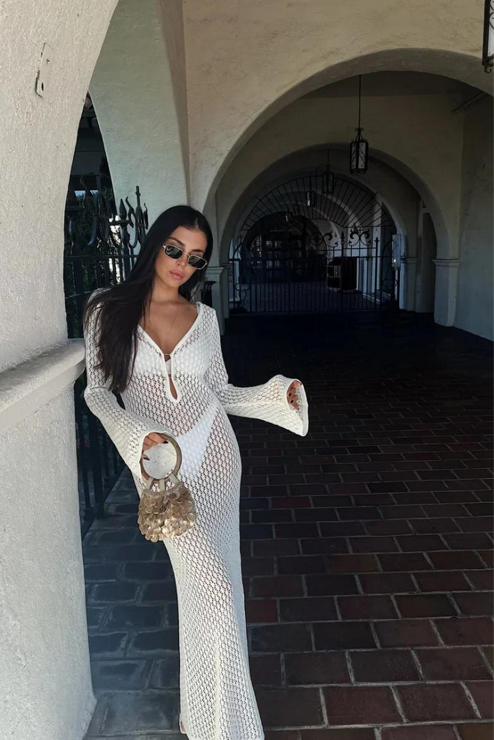 Viva Knit Maxi- Cream - Angel Lane Clothing