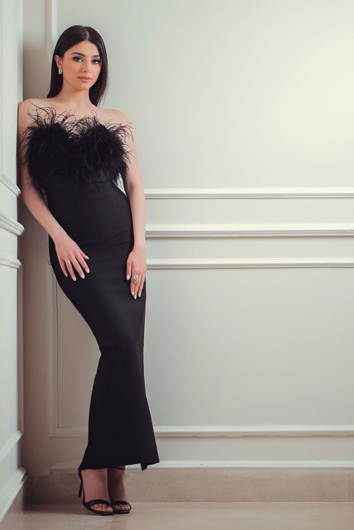 Yennora Feather Maxi - Angel Lane Clothing