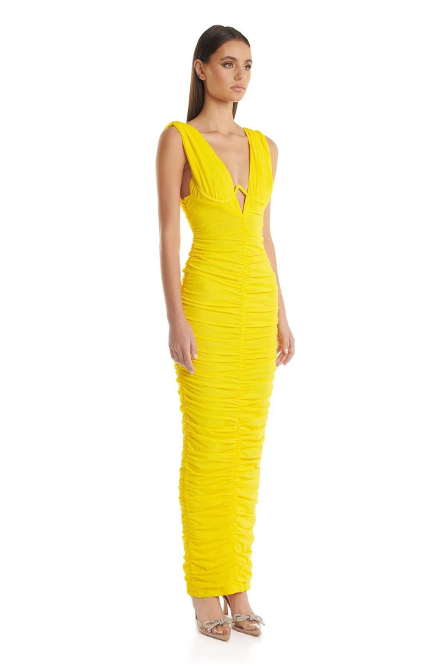 Zoe Maxi- Yellow - Angel Lane Clothing