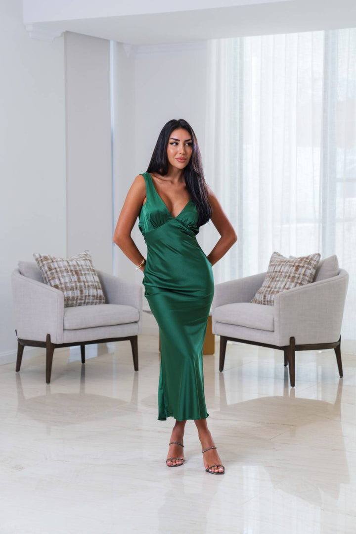 Harper Maxi Dress- Emerald - Angel Lane Clothing
