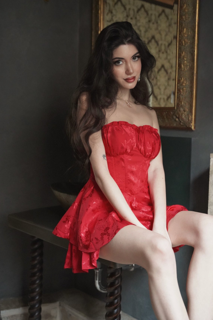 Mariposa Playsuit- Red - Angel Lane Clothing