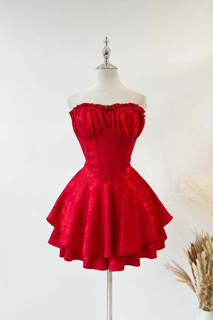 Mariposa Playsuit- Red - Angel Lane Clothing