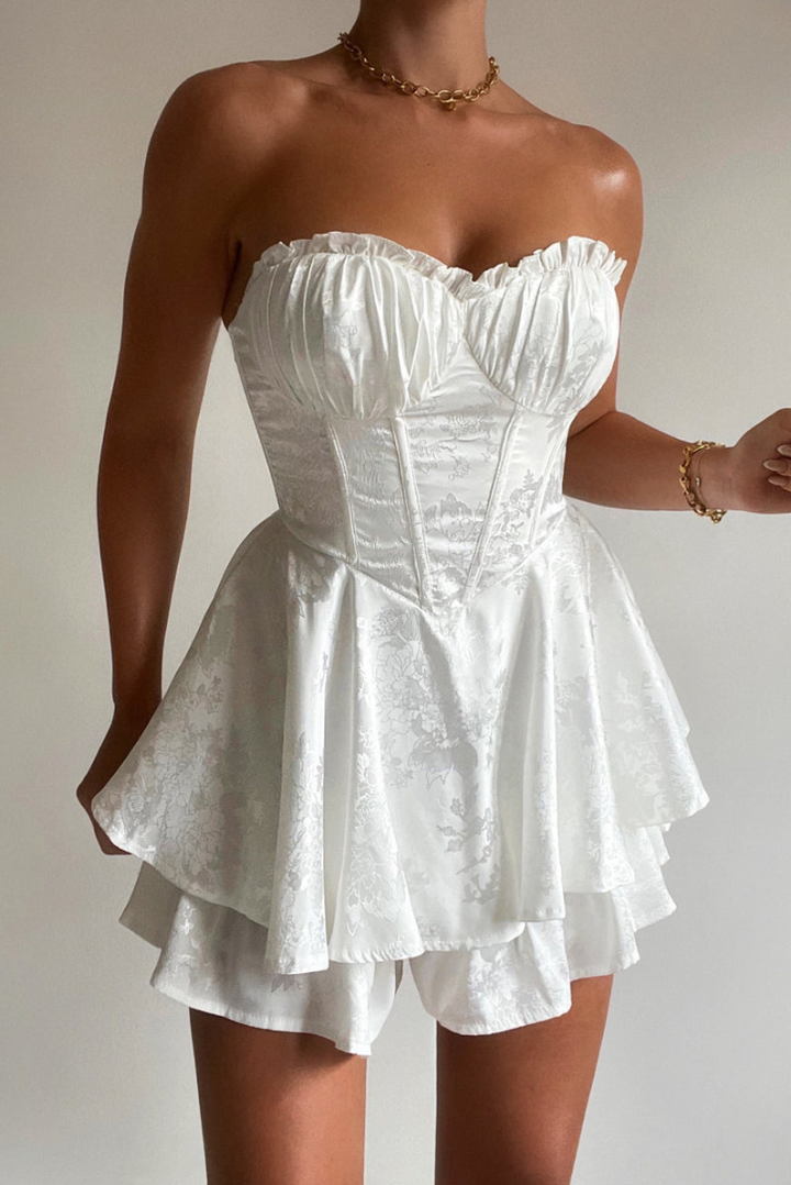 Mariposa Playsuit- White - Angel Lane Clothing