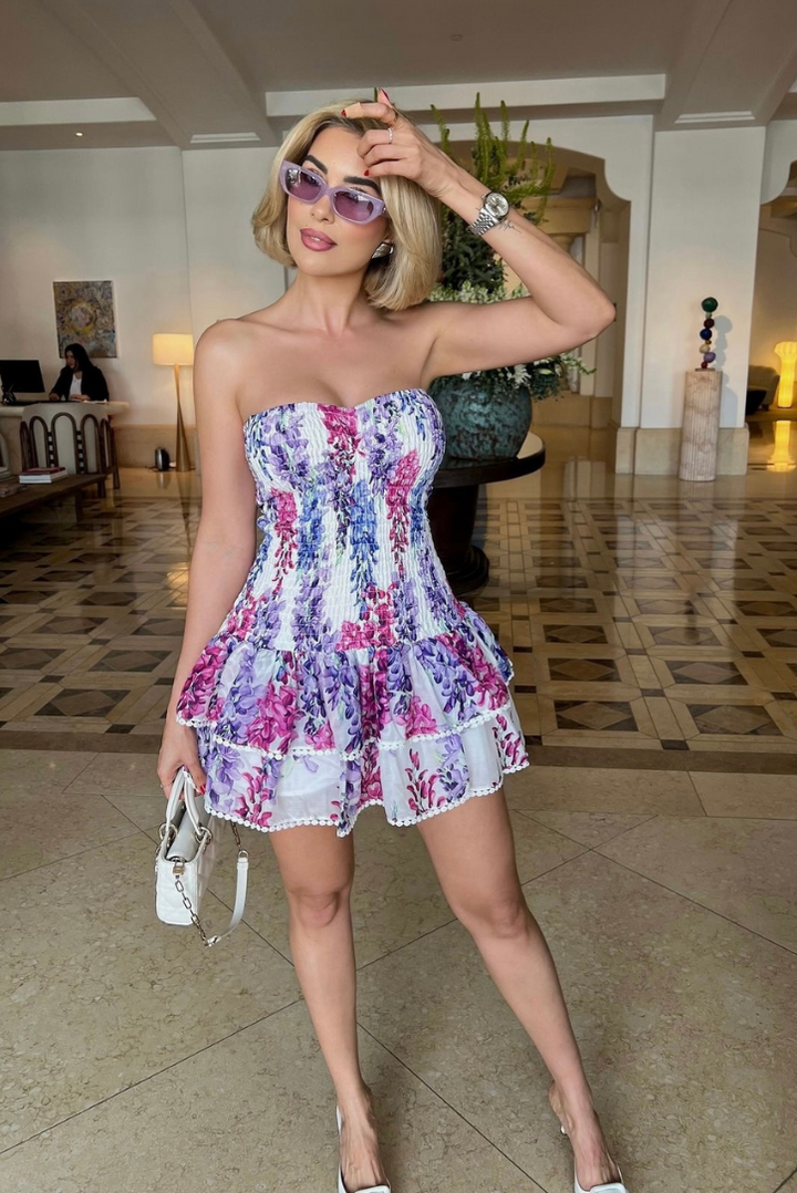Monaco Mini Dress- Bubblegum - Angel Lane Clothing