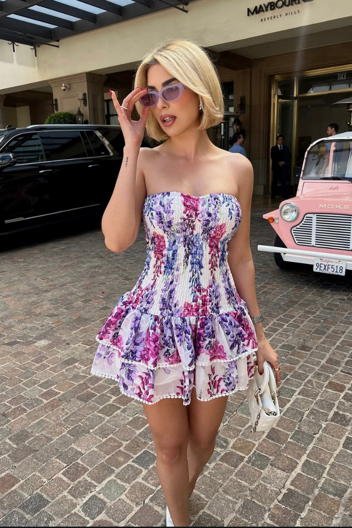 Monaco Mini Dress- Bubblegum - Angel Lane Clothing