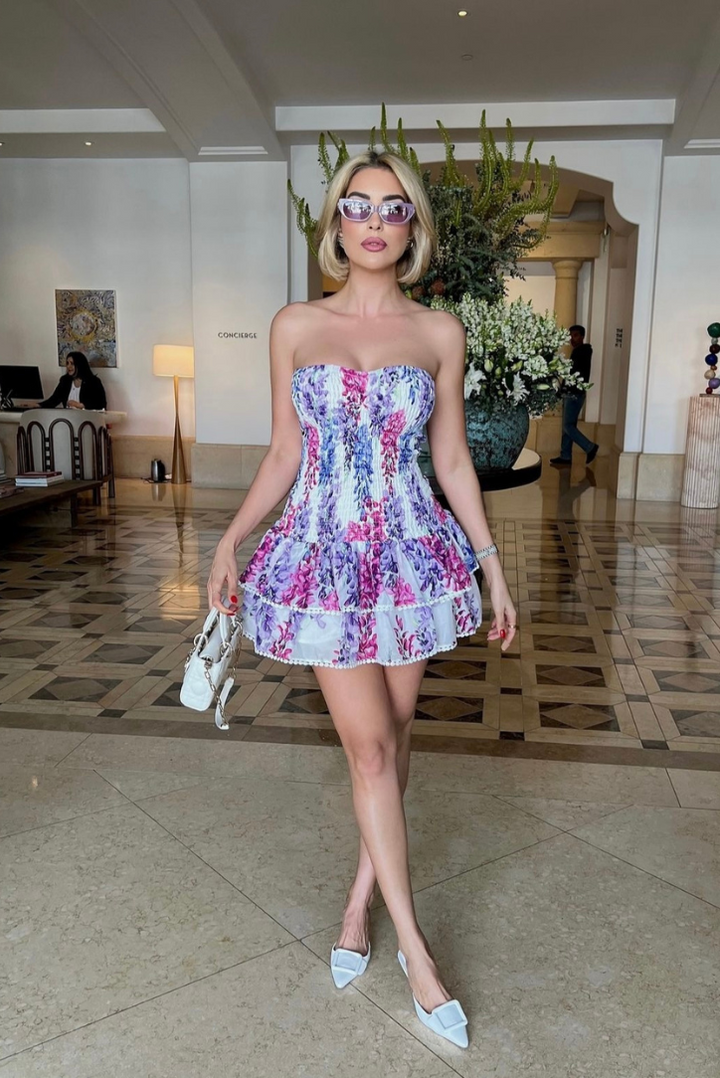 Monaco Mini Dress- Bubblegum - Angel Lane Clothing