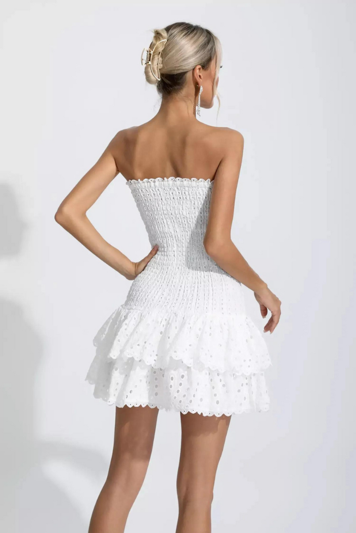 Monaco Mini Dress- White - Angel Lane Clothing