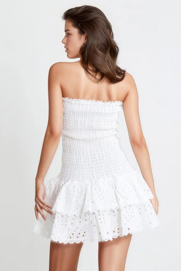 Monaco Mini Dress- White - Angel Lane Clothing