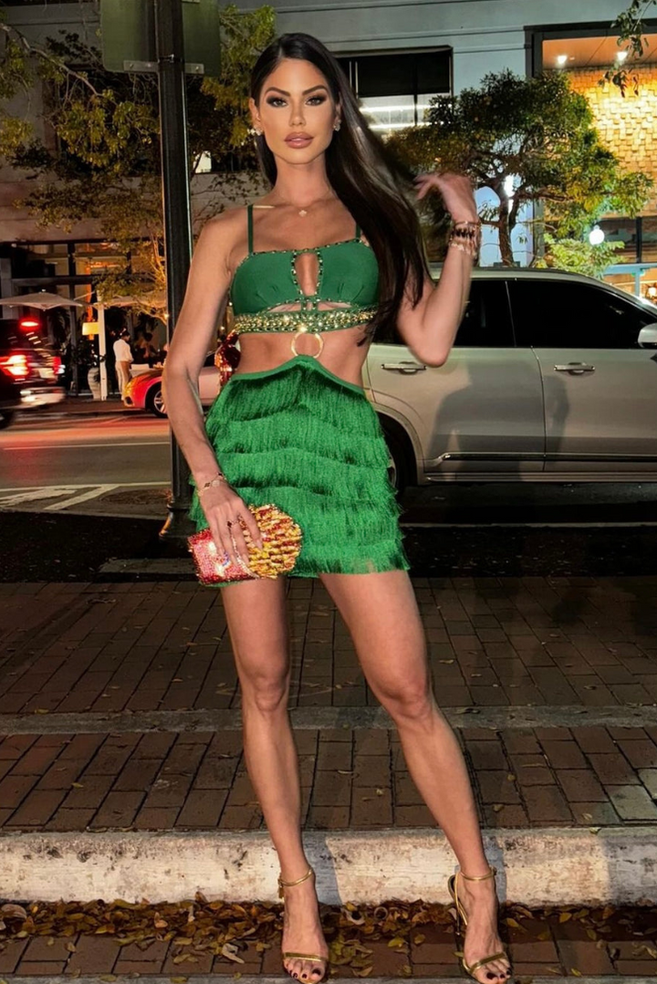 Penny Feather Mini- Emerald - Angel Lane Clothing