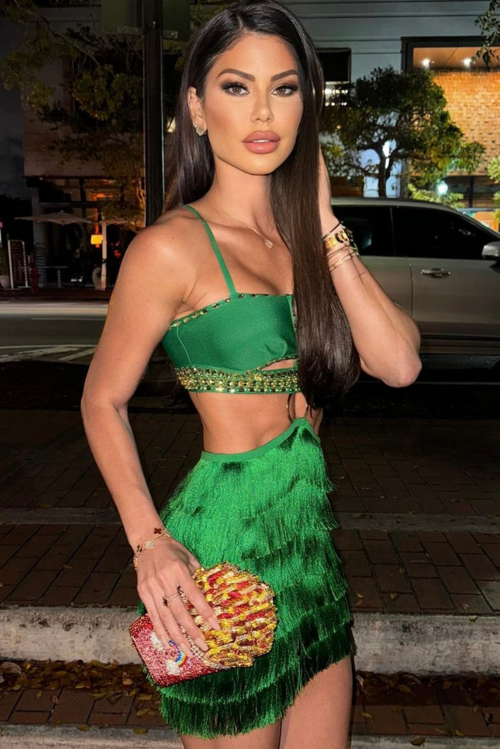 Penny Feather Mini- Emerald - Angel Lane Clothing