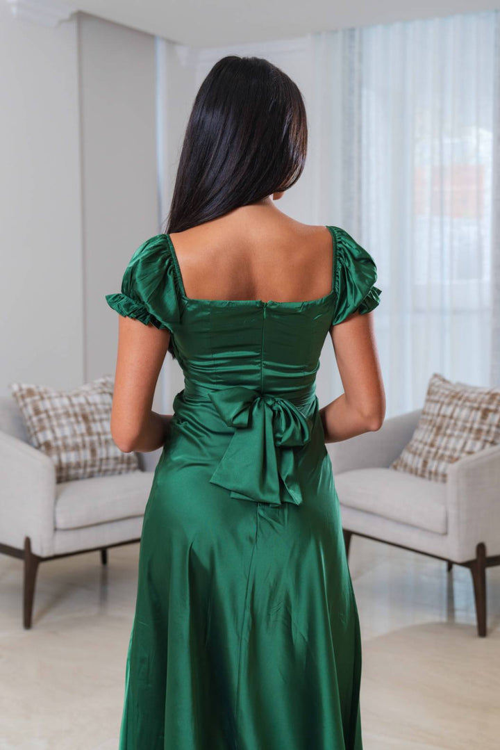 Rosy Midi Dress- Emerald - Angel Lane Clothing