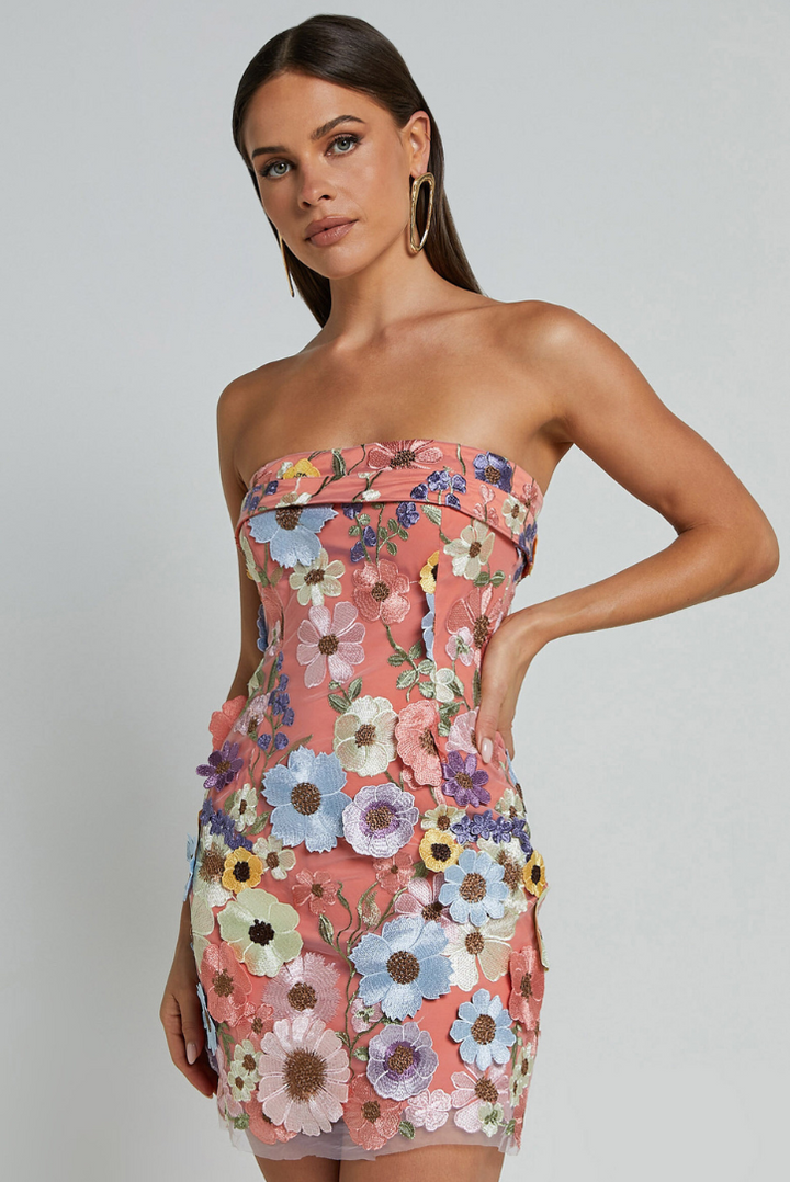 Swifty Mini Dress- Peach - Angel Lane Clothing