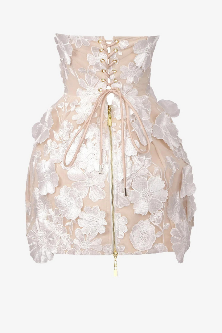 Taylor Corset Mini-Ivory - Angel Lane Clothing