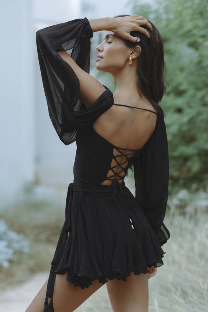 Vida Mini Dress- Black - Angel Lane Clothing
