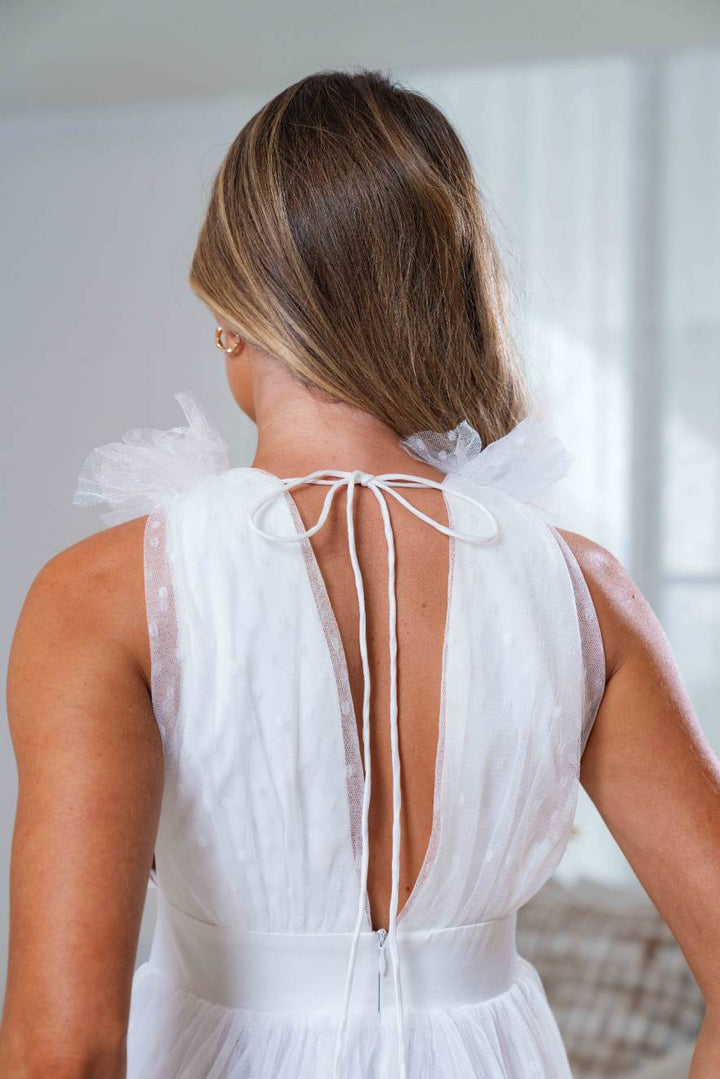 Zoey Mini Dress- White - Angel Lane Clothing